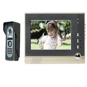 200 Meters Connecting Direct Selling 7 Inch Lcd Color Hd Night-Vision Electric Control Lock Video Intercom Doorbell