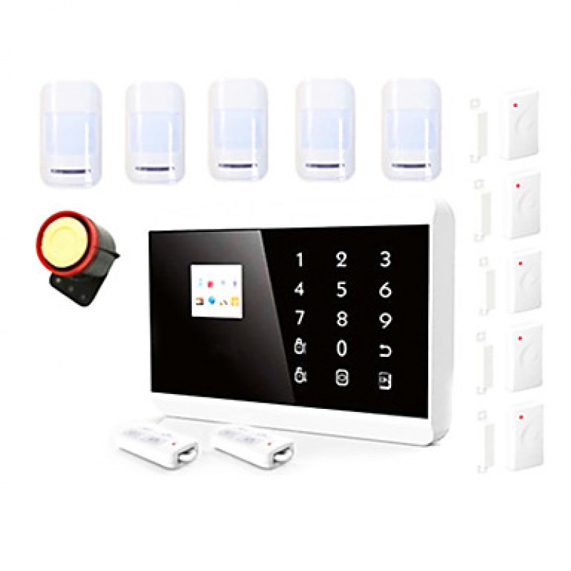 LCD Touch Pstn Gsm Alarm System With Ios App Android Control For Alarme Home Security  