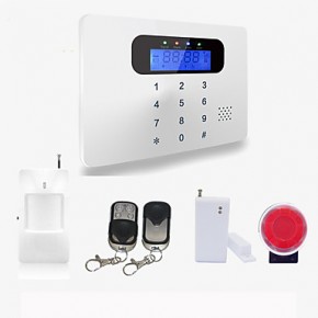 Wireless & Wired Touch Keyboard Lcd Display Home Security GSM Alarm System  
