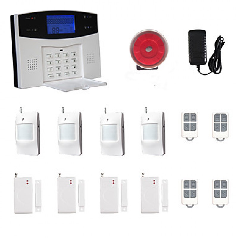 LCD Wirless GSM/PSTN Home House Office Security Burglar Intruder Alarm System  