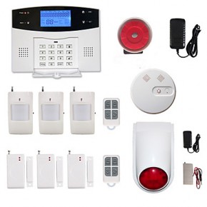 433MHz  LCD Wirless GSM/PSTN Home House Office Alarm System  