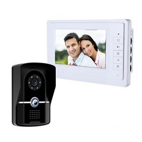 As of 7 Inch Waterproof Two-Way Visual Intercom Doorbell Remote Unlocking Night Vision